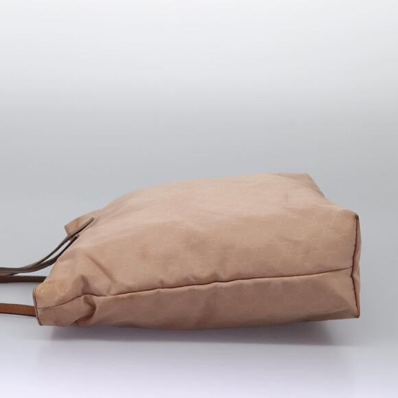 GUCCI GG Canvas Tote Bag Nylon Pink Silver - Picture 4 of 16